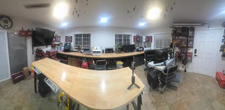 The whole studio, panorama