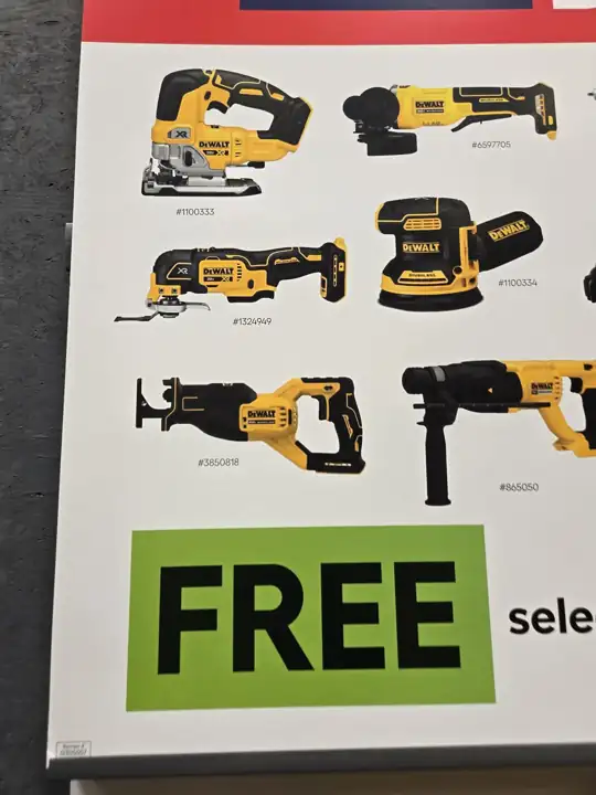 DeWalt free-tool promo