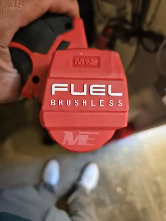 Logo on the end cap of an M12 FUEL tool