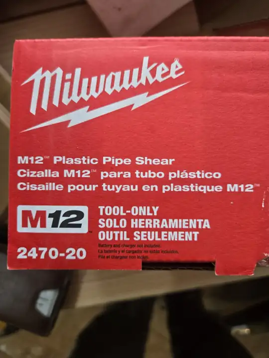 M12 plastic pipe shear 2470-20, tool-only