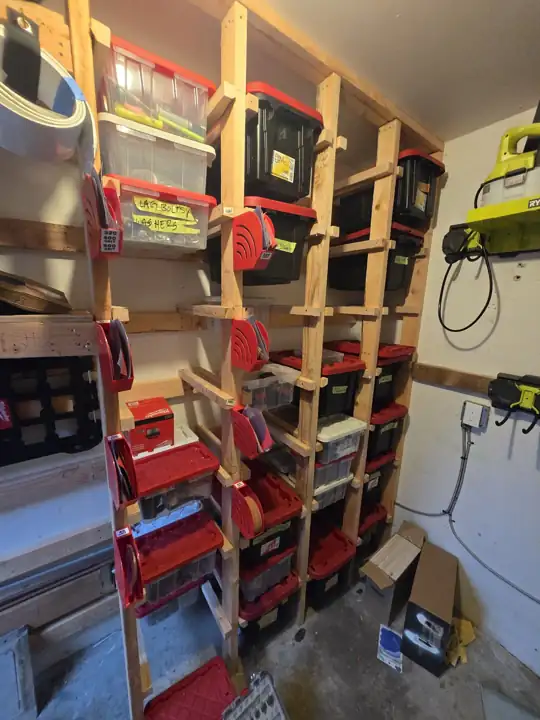 DIY 2x4 racks for PACKOUT and totes