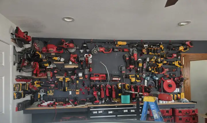 Our finished tool wall