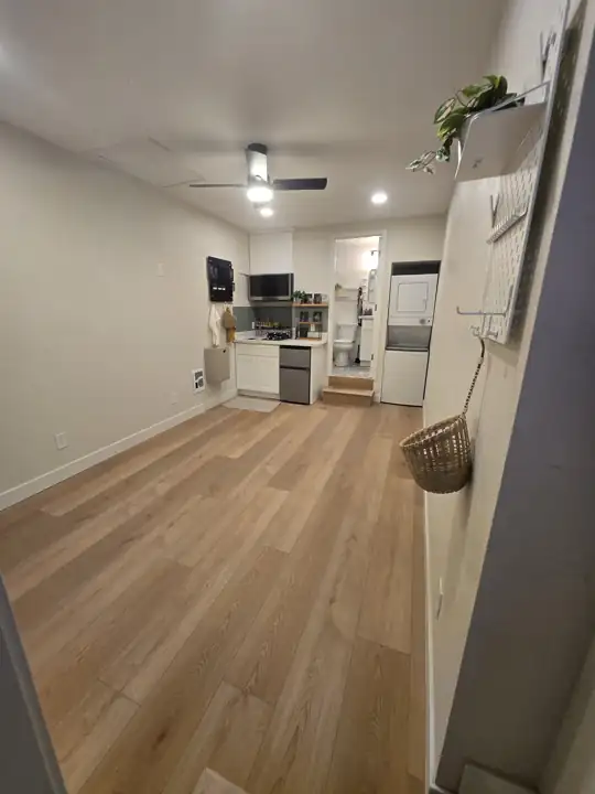 Garage converted to a rental studio