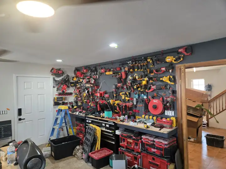 The tool room wall