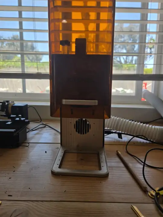 Our xTool F2 laser on the maker bench